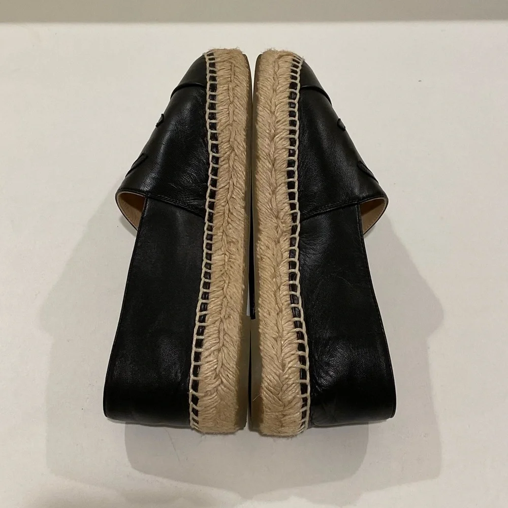 Chanel Black Leather Espadrilles 36 6 - Picture 4 of 8